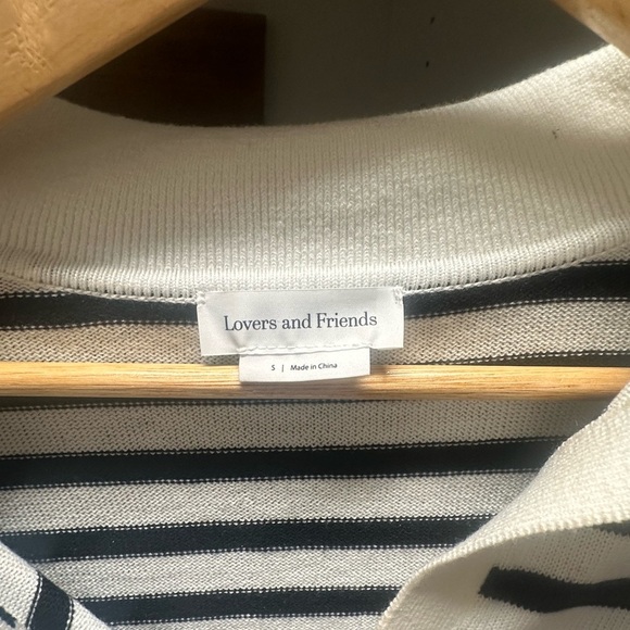 Lovers + Friends Black and White Striped Long Sleeve Top and Skirt Set - Picture 7 of 9